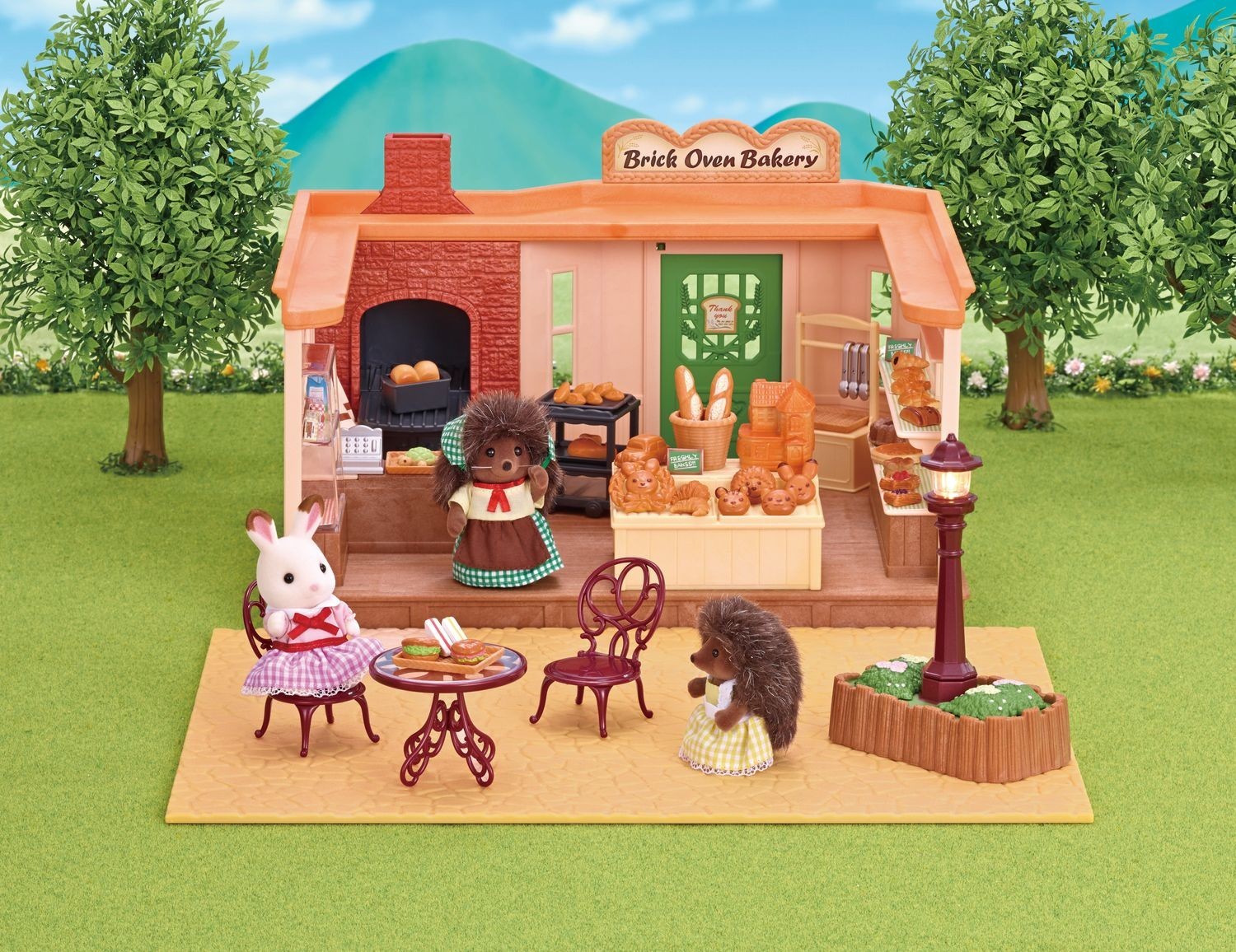 sylvanian brick oven bakery playset
