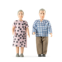 Lundby Charlie Grandparents / Elderly Couple Doll Set 