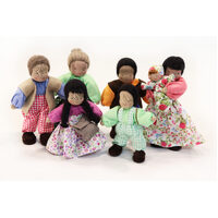 Evi Doll Family with Medium Skin & Black Hair