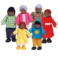 Hape African Dolls Family Set of 6