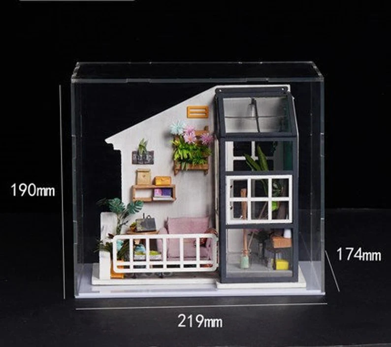 Robotime Rolife DIY Dollhouse Dust Cover for DGM01DGM09 The Dolls