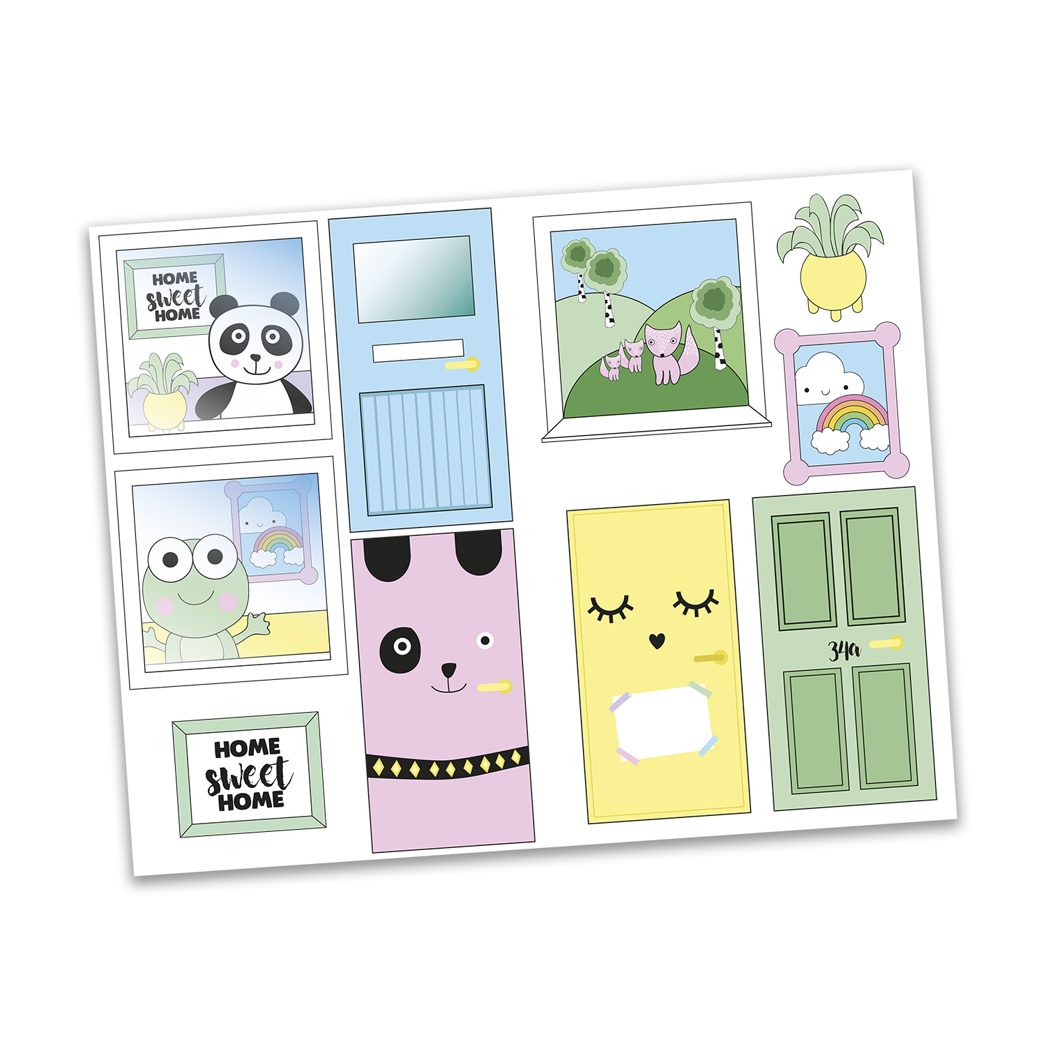 Lundby Creative Sticker Sheet Windows And Doors The Dolls