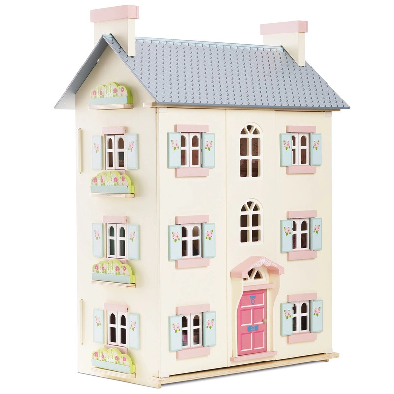 Rainbow High House Playset - 3-Story Wood Doll House (4' Tall and 3' Wide)