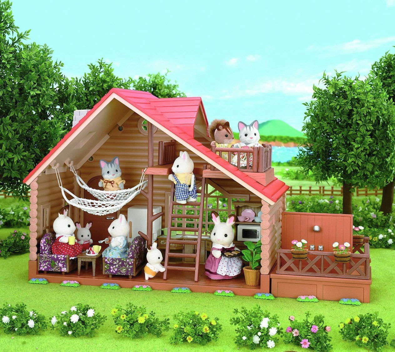 sylvanian families log cabin
