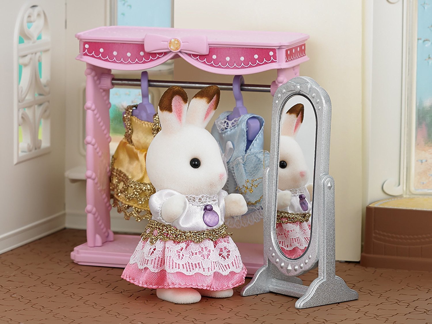 sylvanian families dressing area set