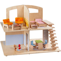 HABA Little Friends City Villa Dolls House with Furniture