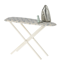 Maileg Iron & Ironing Board - Blue & Off White