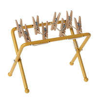 Maileg Drying Rack with Pegs - Mustard