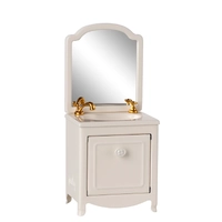 Maileg Miniature Sink Dresser & Mirror - Off White