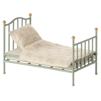 Maileg Vintage Single Bed - Mouse - Mint