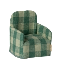 Maileg Chair for Mouse - Green Check