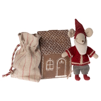 Maileg Santa Mouse with House
