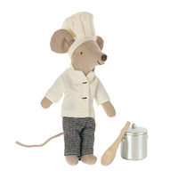 Maileg Chef Mouse with Pot & Spoon