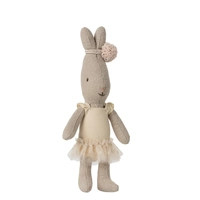 Maileg Rabbit Micro Ballet Suit and Skirt - Cream