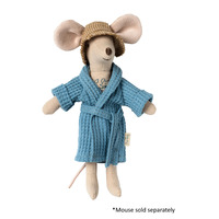 Maileg Bathrobe for Mouse - Dusty Blue