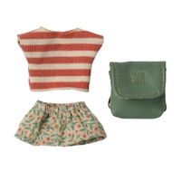 Maileg Clothes and Bag - Big Sister Mouse - Green