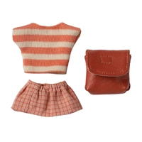 Maileg Clothes and Bag - Big Sister Mouse - Coral
