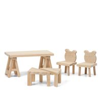 Lundby DIY Table & Chairs Set