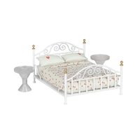 Lundby Classic Iron Bed Doll House Furniture Set