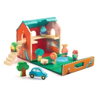 Djeco Softi House Portable Felt & Wood Play Set