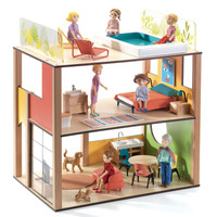 Djeco City House Dolls House with Furniture