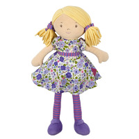 Bonikka Peggy Doll with Blonde Hair & Purple Floral Dress
