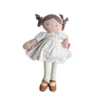 Bonikka Cecilia Doll with Brown Hair & White Linen Dress