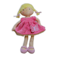 Bonikka Ria Butterfly Doll with Blonde Hair & Bright Pink Terry Dress