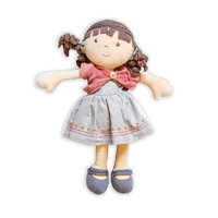 Bonikka Rose Doll with Brown Hair & Organic Cotton Dress