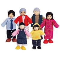 Hape Asian Dolls Family Set of 6