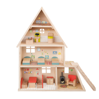 Moulin Roty La Grande Famille Dolls House with Furniture
