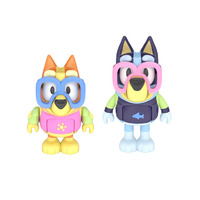 Bluey Pool Time Bluey & Bingo Figurines - 2 Pack