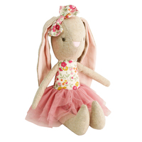 Alimrose Linen Baby Pearl Bunny - Rose Garden - 26cm