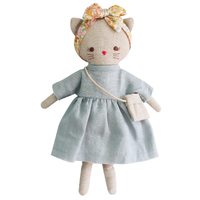 Alimrose Mini Lilly Kitty - Grey Linen - 26cm