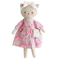 Alimrose Mini Lilly Kitty - Pink Floral - 26cm