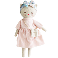 Alimrose Mini Lilly Kitty - Pink Linen - 26cm
