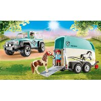 Playmobil Car with Pony Trailer