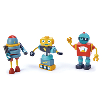 Tender Leaf Toys Construction Robots with Flexible Limbs