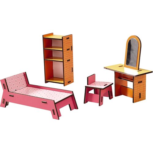 HABA Little Friends Beauty Corner Dollhouse Furniture Set