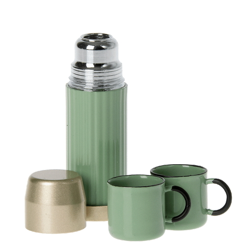 Maileg Miniature Thermos And Cups - Mint
