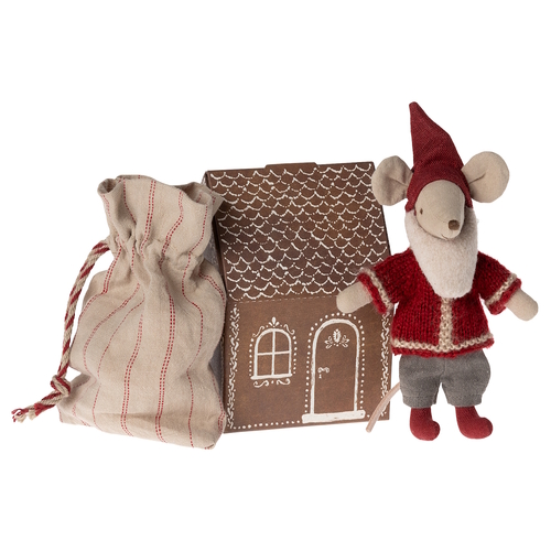 Maileg Santa Mouse with House