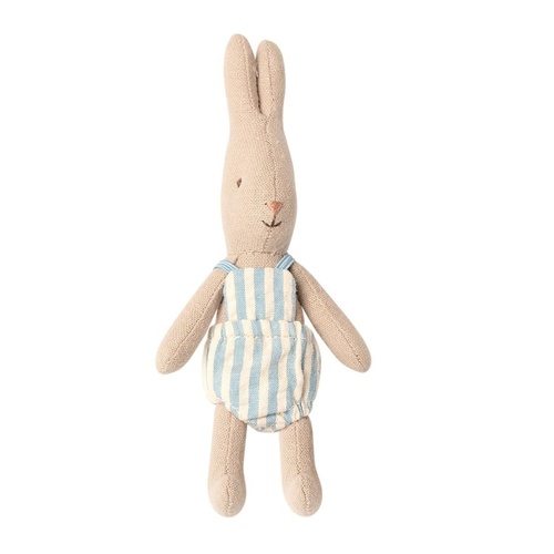 Maileg Rabbit in Striped Overalls - Micro