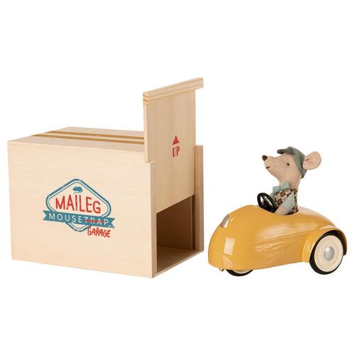 Maileg Mouse Car & Garage - Yellow