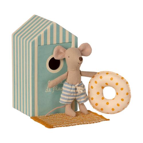 Maileg Little Brother Mouse in Cabin