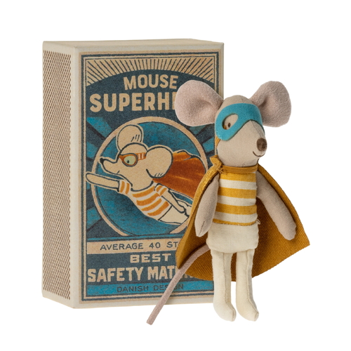 Maileg Super Hero Mouse in Matchbox