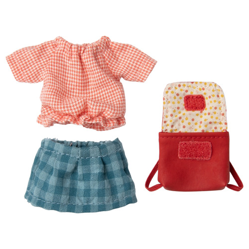 Maileg Clothes & Bag for Big Sister Mouse - Red