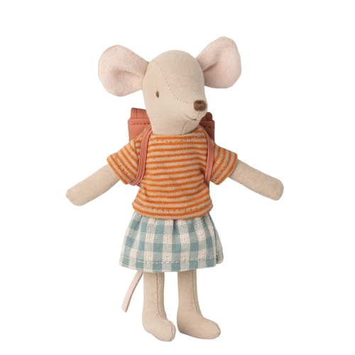 Maileg Tricycle Mouse Big Sister with Bag - Rose