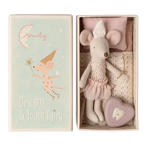 Maileg Tooth Fairy Mouse Little Sister in Matchbox