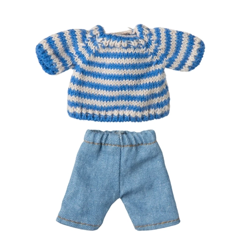 Maileg Knitted Sweater and Pants for Big Brother Mouse