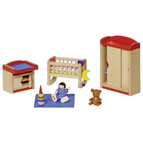 GOKI Dolls House Children's Nursery Furniture - Bright